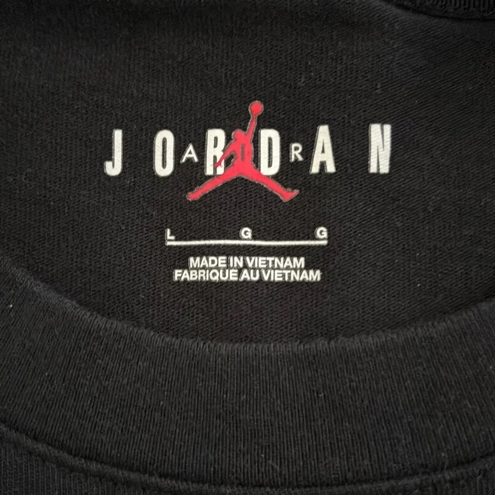 Nike Air Jordan Black Tee with Red Logo Size L